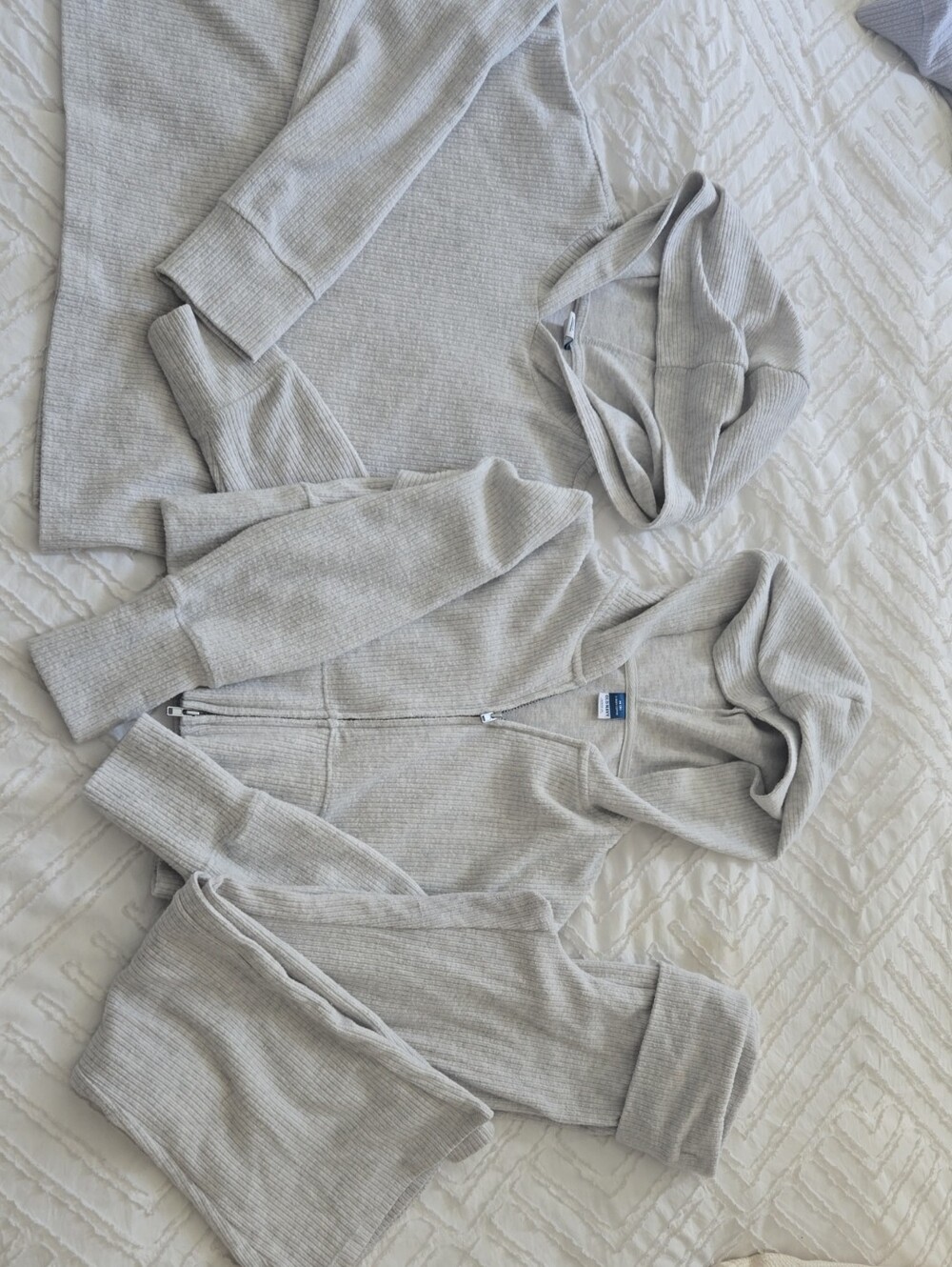 Old Navy Light Gray Kids Zip-Up Hoodie Set